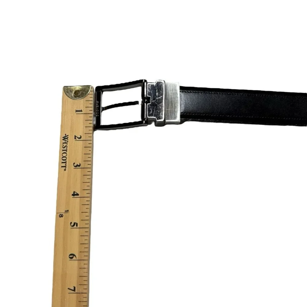 Dockers Men's Reversible Brown Black Italian Leather Belt Sz 40